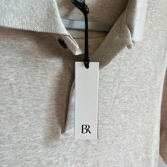 NWT BANANA REPUBLIC | Modern Classic Luxury-Touch Polo in Heather Camel | Size S - Picture 8 of 11